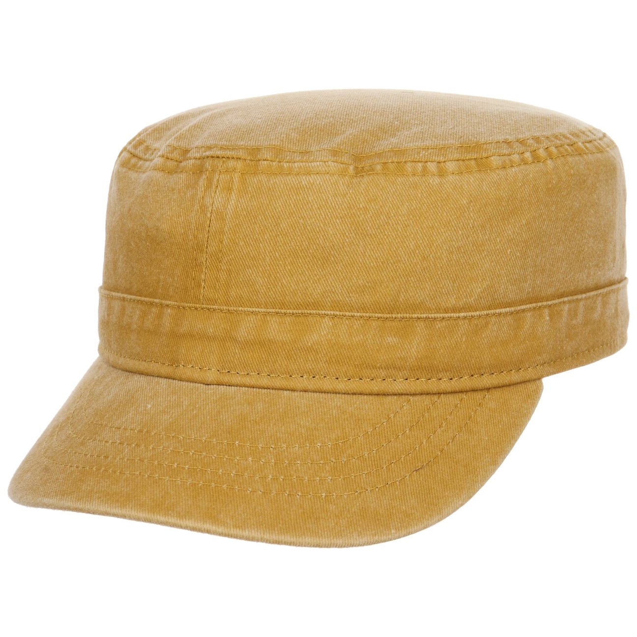 Lipodo Women's Mustard Washed Cotton Army Cap By