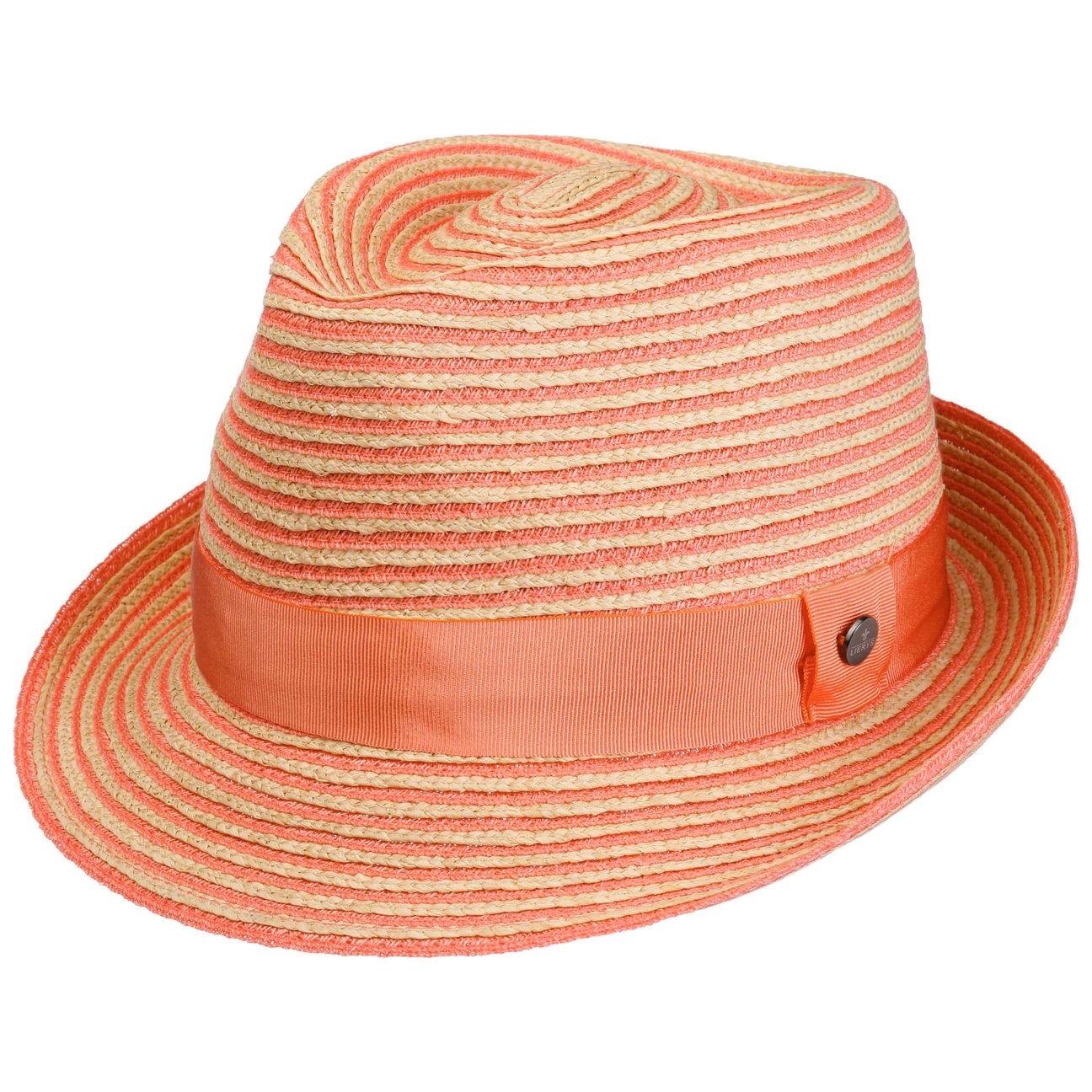 Lierys Women's Coral Light Twotone Trilby Straw Hat By