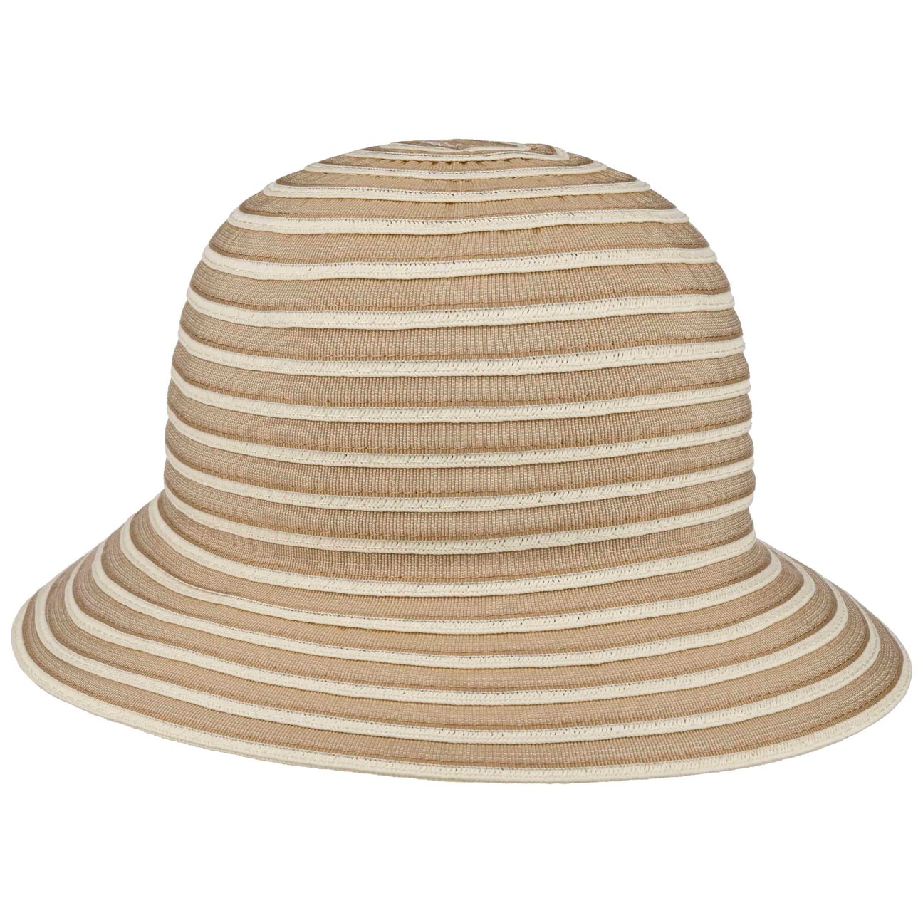 Lipodo Women's Beige Twotone Braids Straw Hat By
