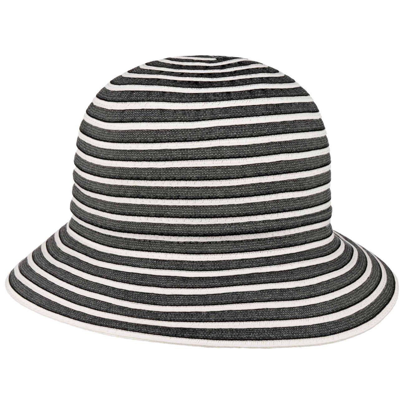 Lipodo Women's Black Twotone Braids Straw Hat By