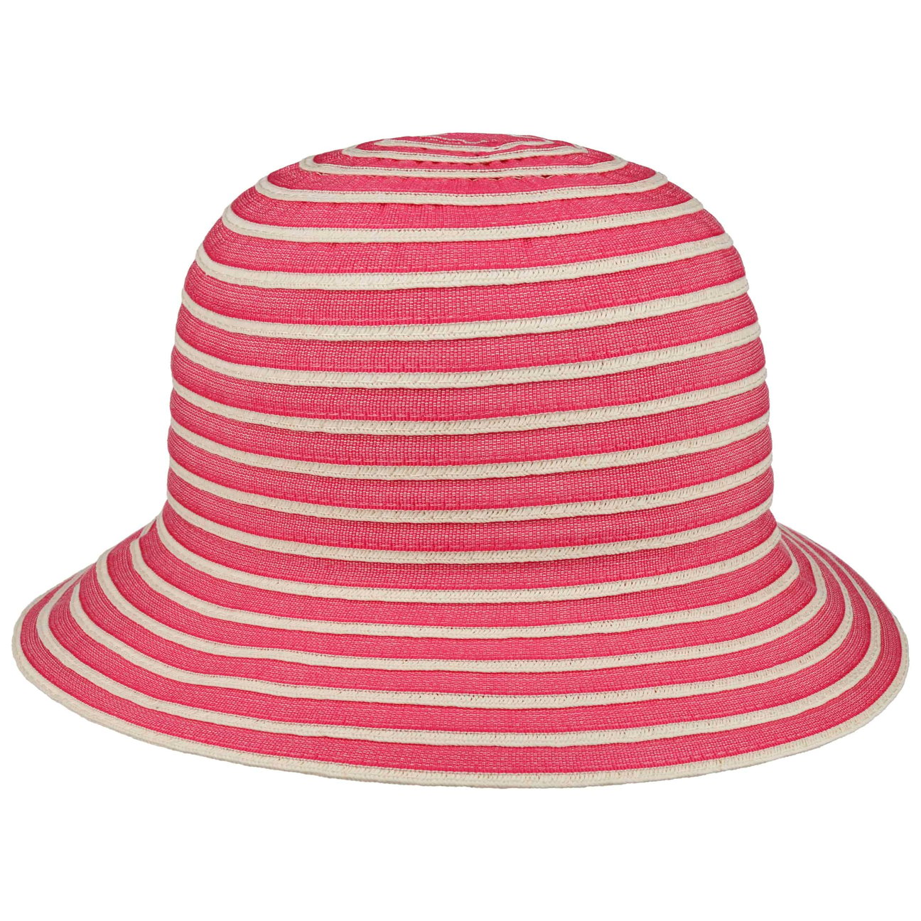Lipodo Women's Pink Twotone Braids Straw Hat By