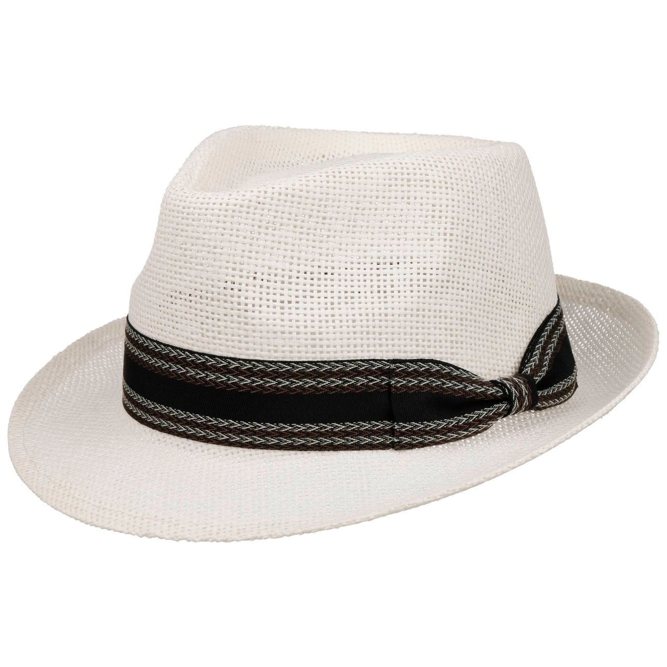 Lipodo Women's White Montreal Trilby Straw Hat By