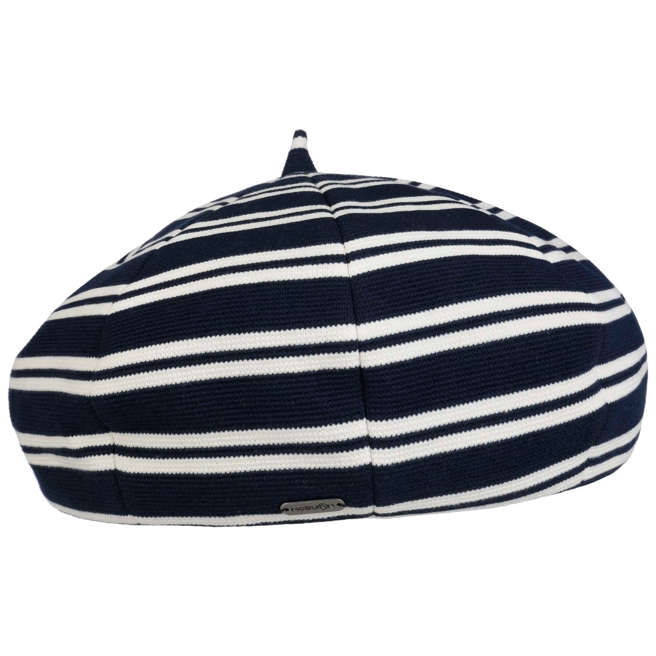 Mcburn Women's Navy Twotone Stripes Beret By