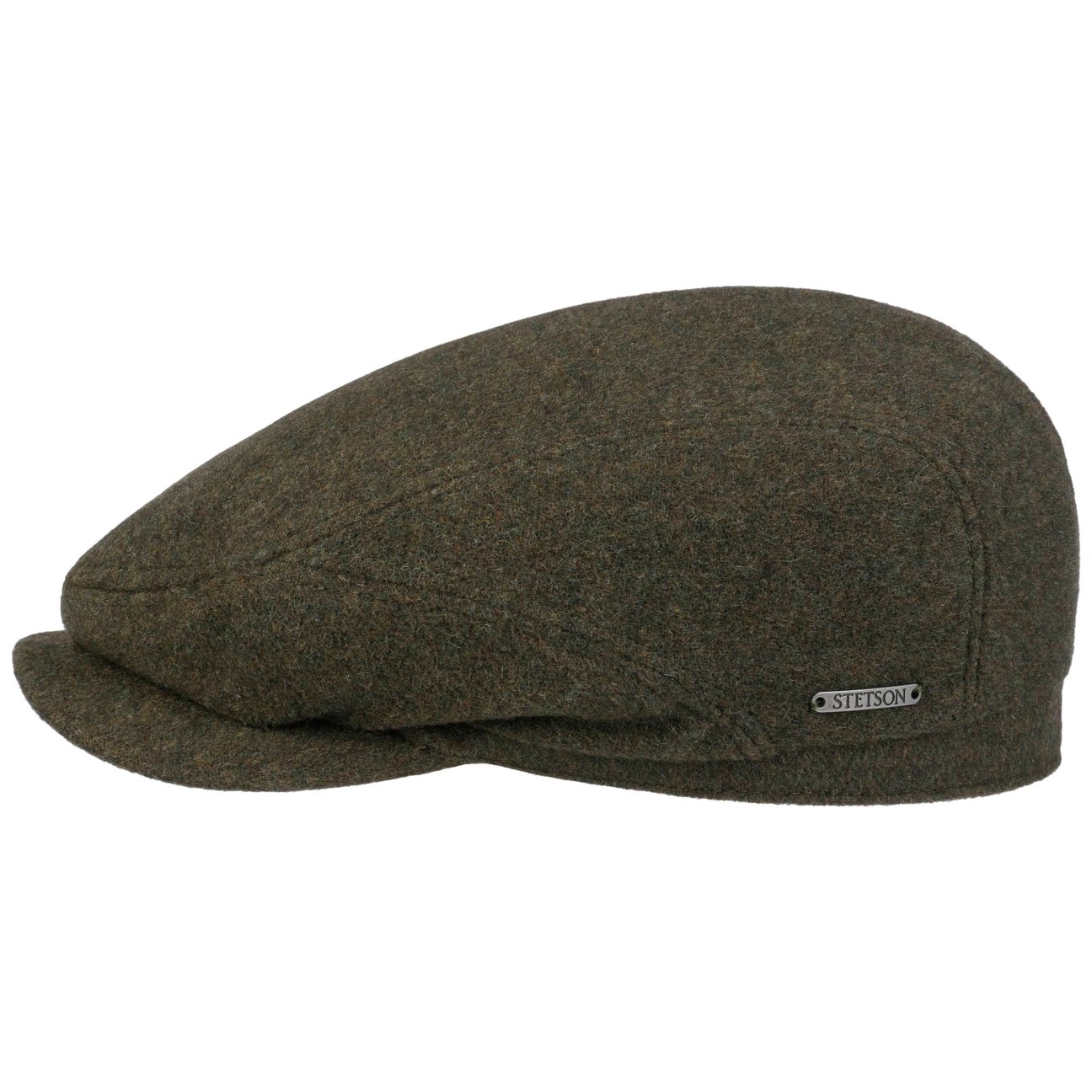 Stetson Olive Belfast Vedrick Wool Flat Cap By
