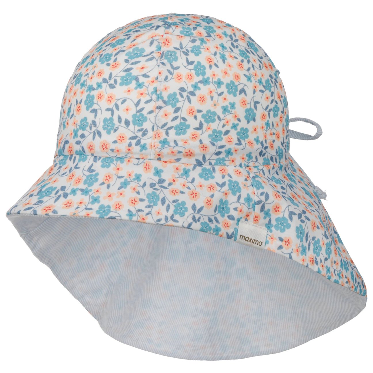 Maximo Girls Blue Bivalia Kids Sun Hat With Neck Drape By