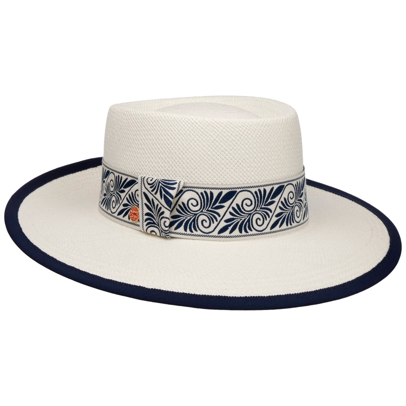 Mayser Women's White Astrid Twotone Brisa Panama Hat By