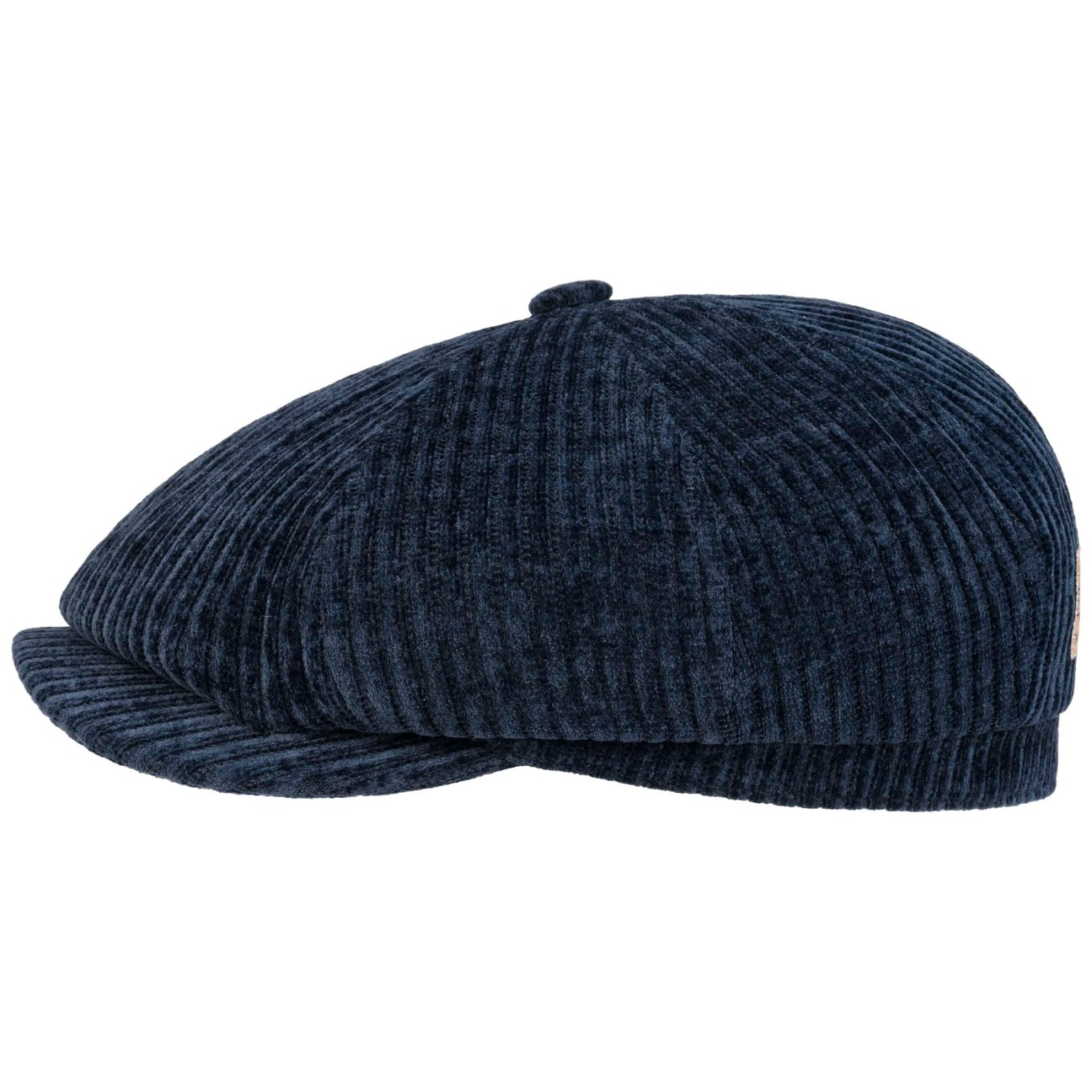 Stetson Navy Hatteras Corduroy Jersey Flat Cap By