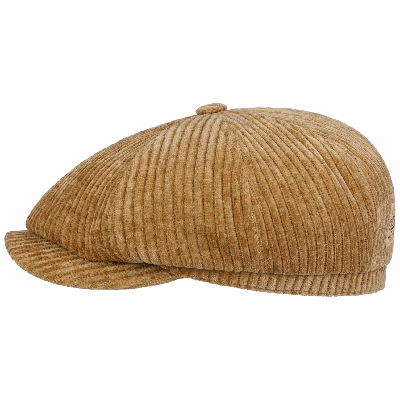 Stetson Camel Hatteras Corduroy Jersey Flat Cap By