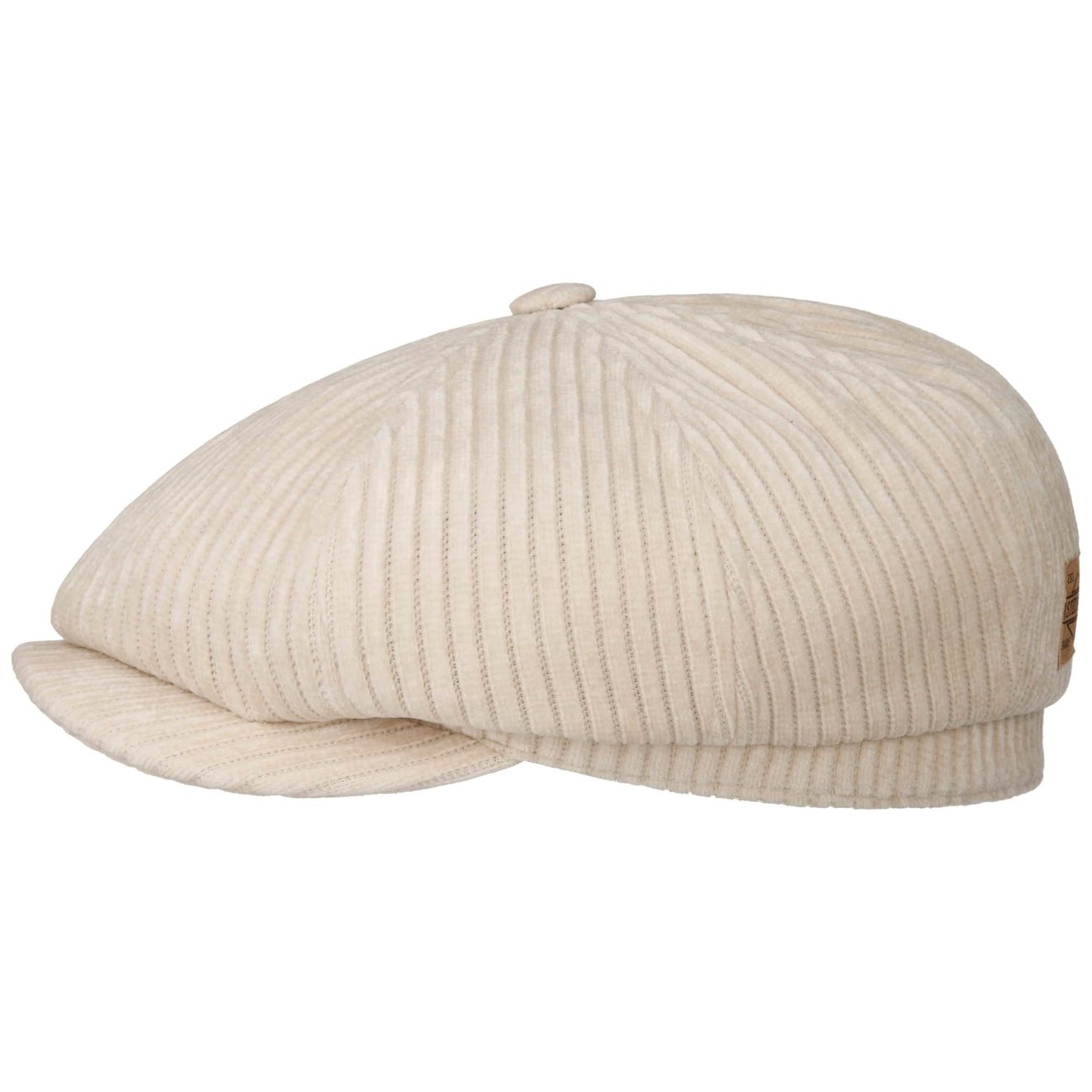 Stetson Oatmeal Hatteras Corduroy Jersey Flat Cap By