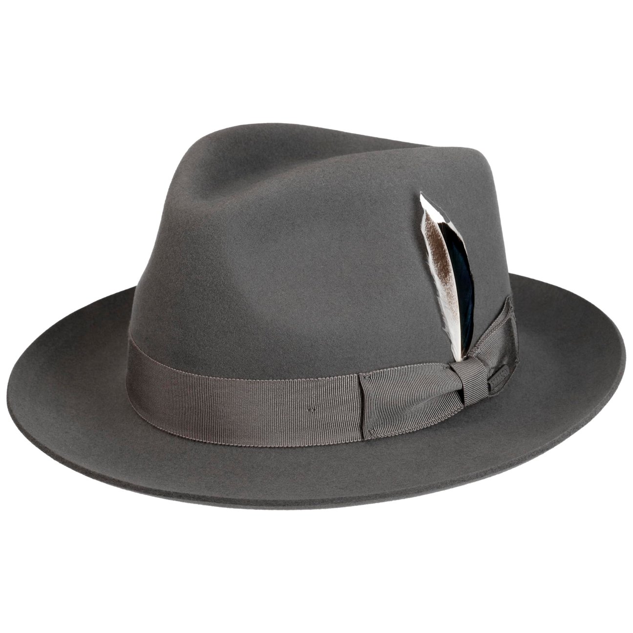 Stetson Grey Rosedale Fedora Wool Hat By