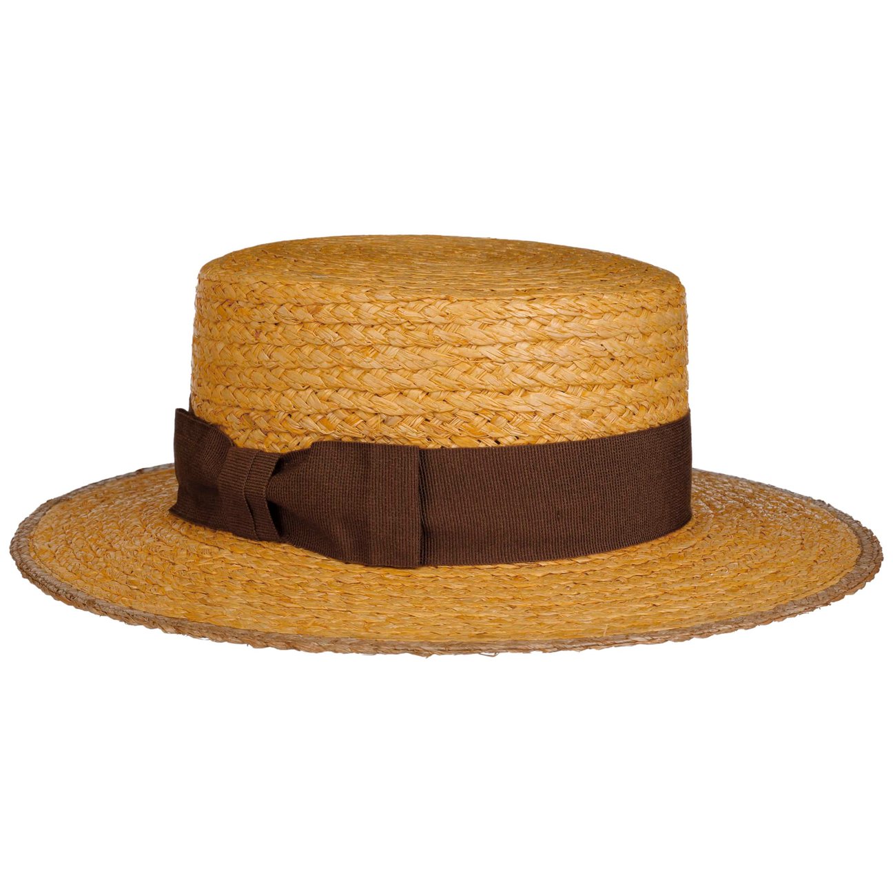 Hatshopping.co.uk Women's Mustard Cannaregio Raffia Boater Hat