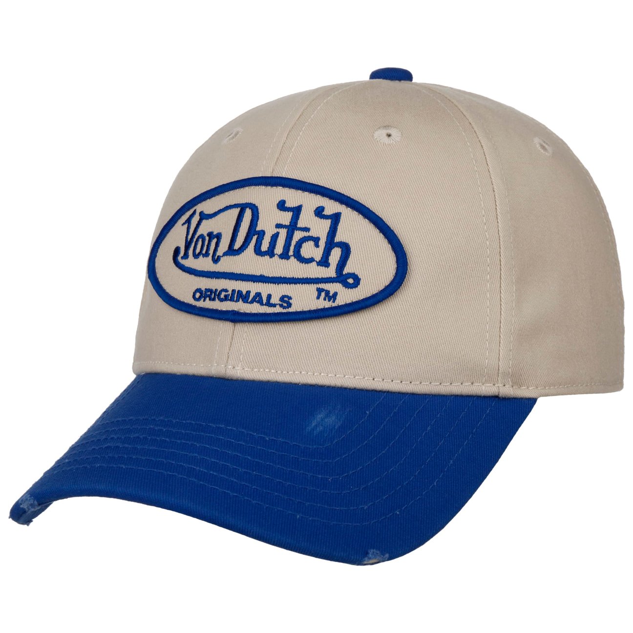 Von Dutch Men's Beige-Blue Db Denver Dad Cap By