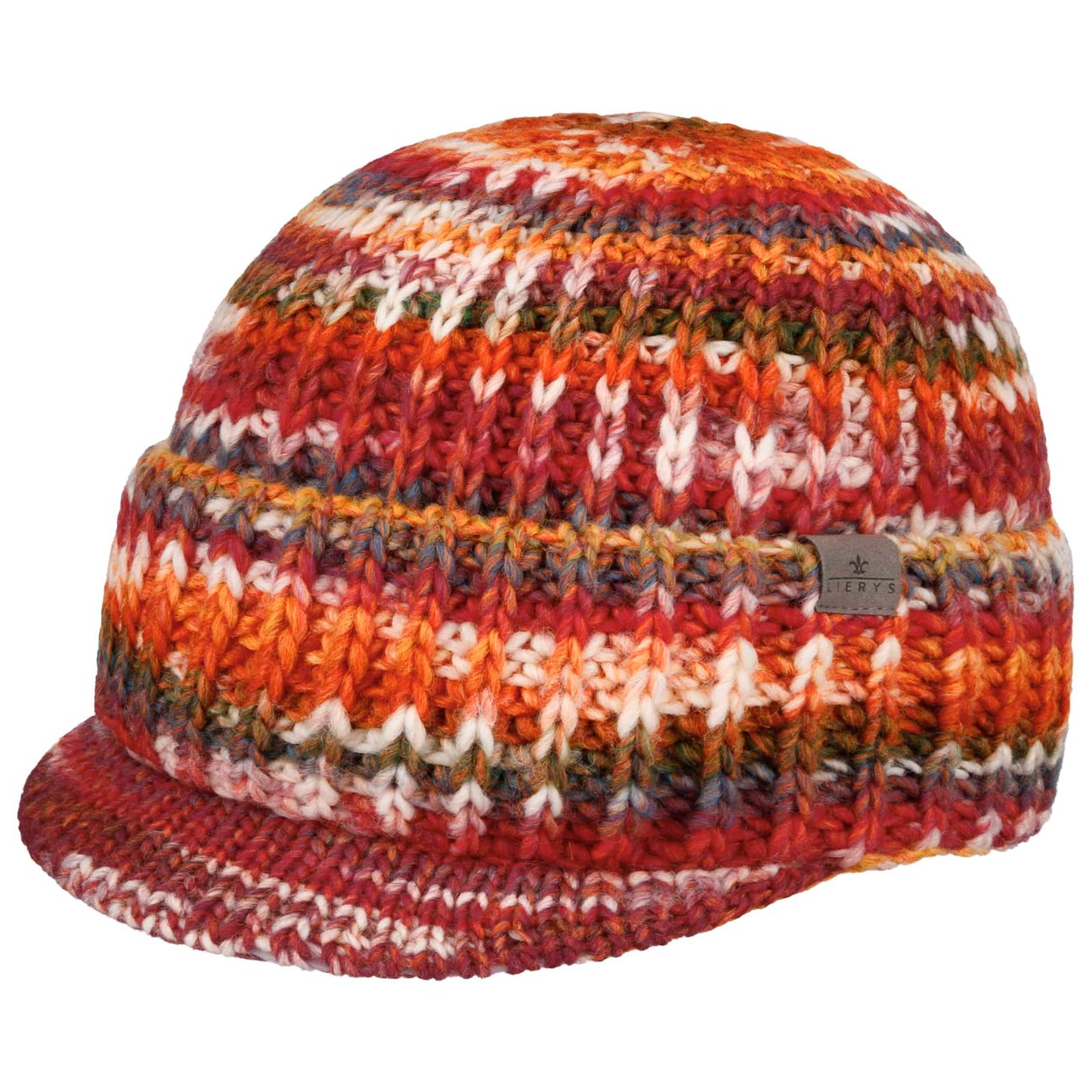 Lierys Women's Orange Viliona Knit Beanie With Peak By