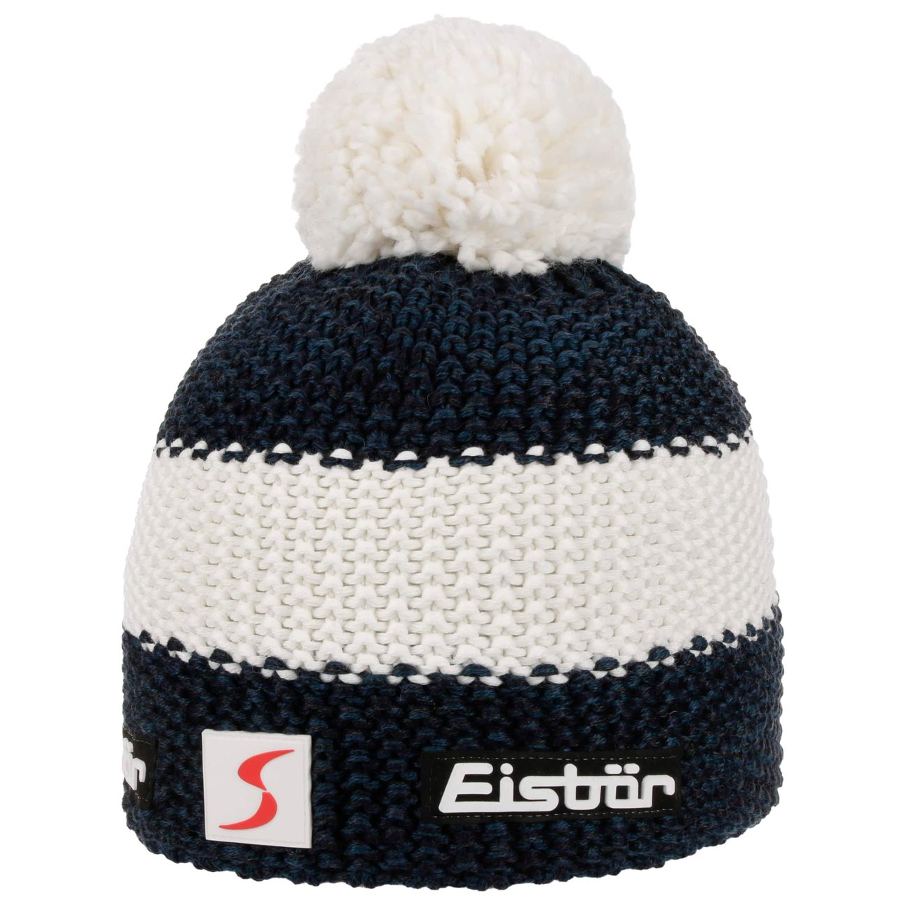 Eisbär Men's Blue-White Skipool Pompom Hat By