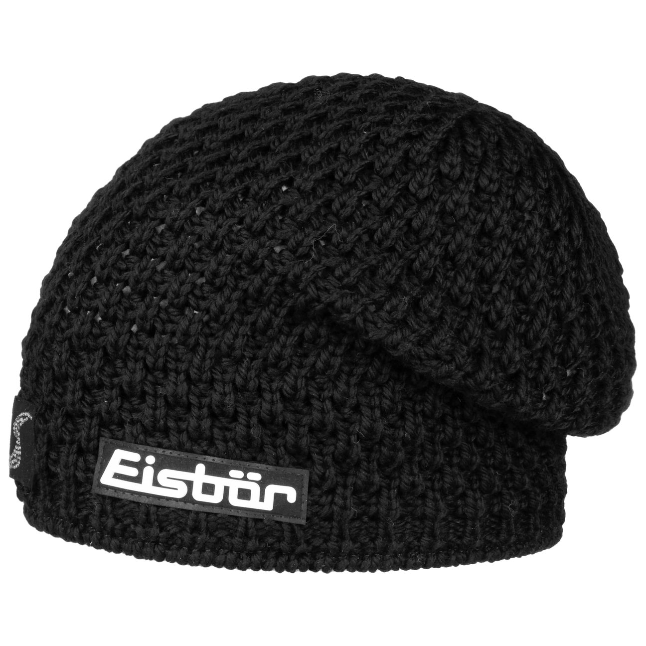 Eisbär Women's Black Trail Crystal Skipool Beanie Hat By