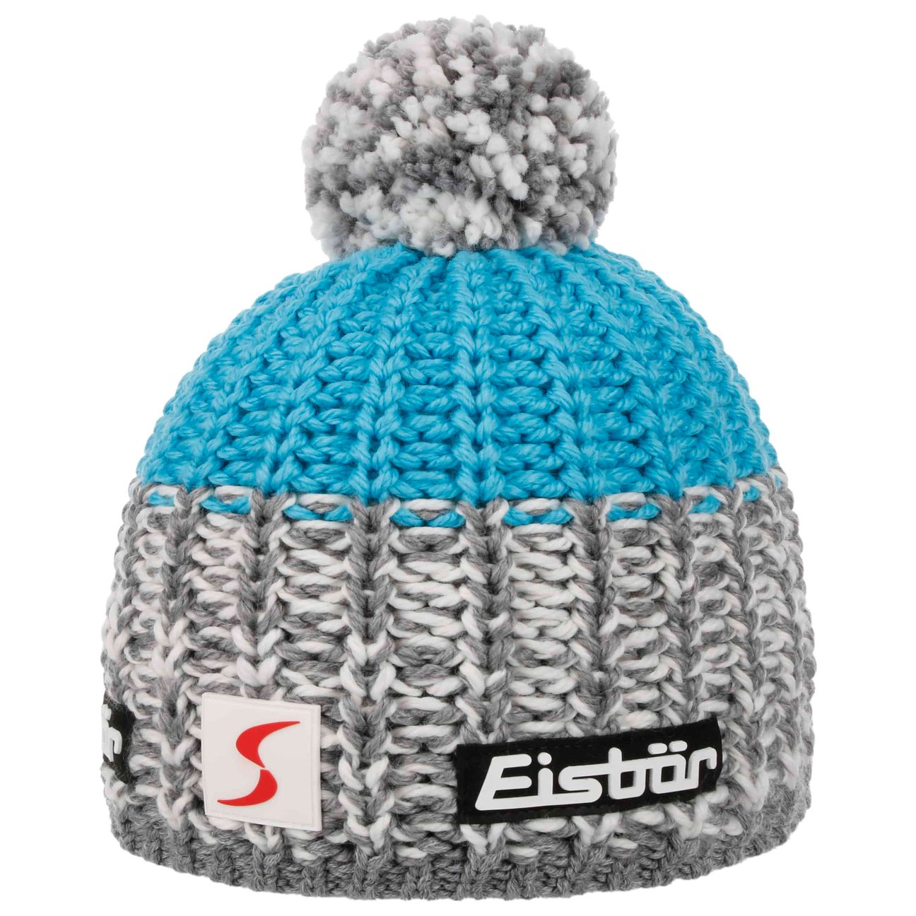 Eisbär Women's Blue-Grey Refocus Skipool Pompom Hat By