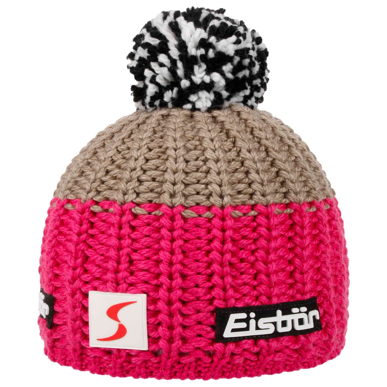 Eisbär Women's Pink Refocus Skipool Pompom Hat By