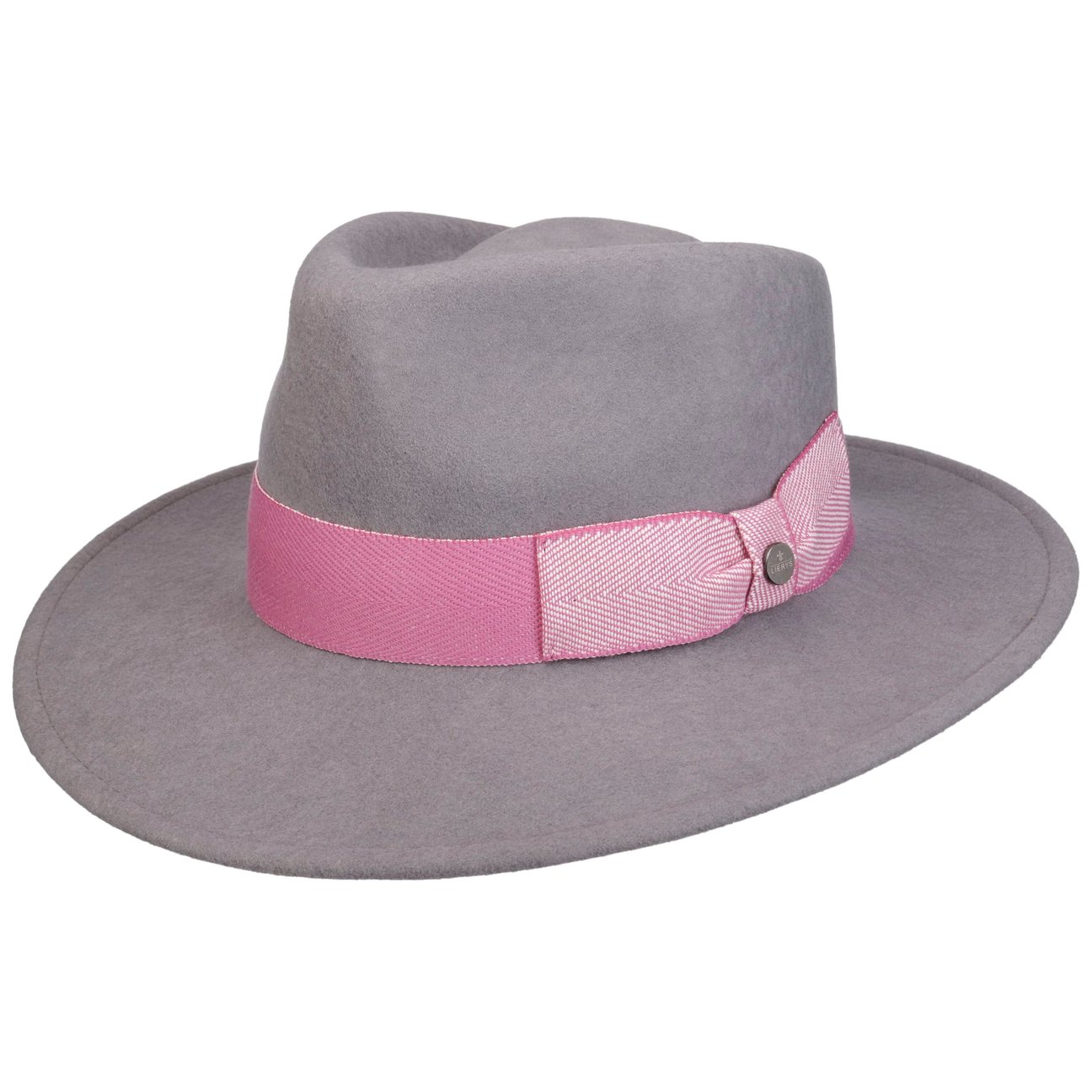 Lierys Women's Grey-Pink Pondia Bogart Wool Felt Hat By
