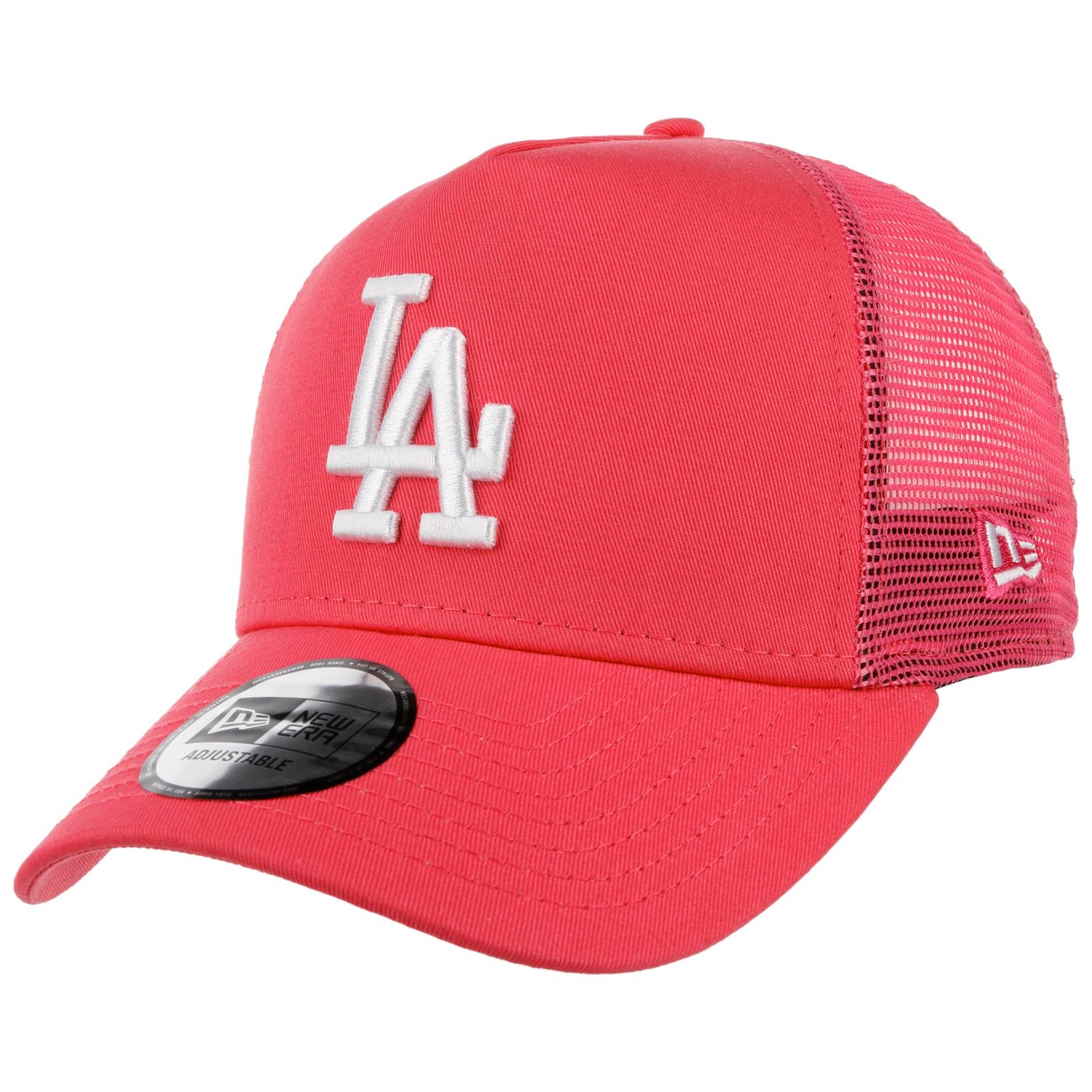 New Era Men's Coral League Ess Dodgers Trucker Cap By