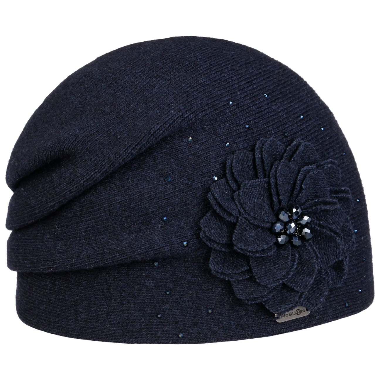 Mcburn Women's Navy Calesa Wool Beanie Hat By