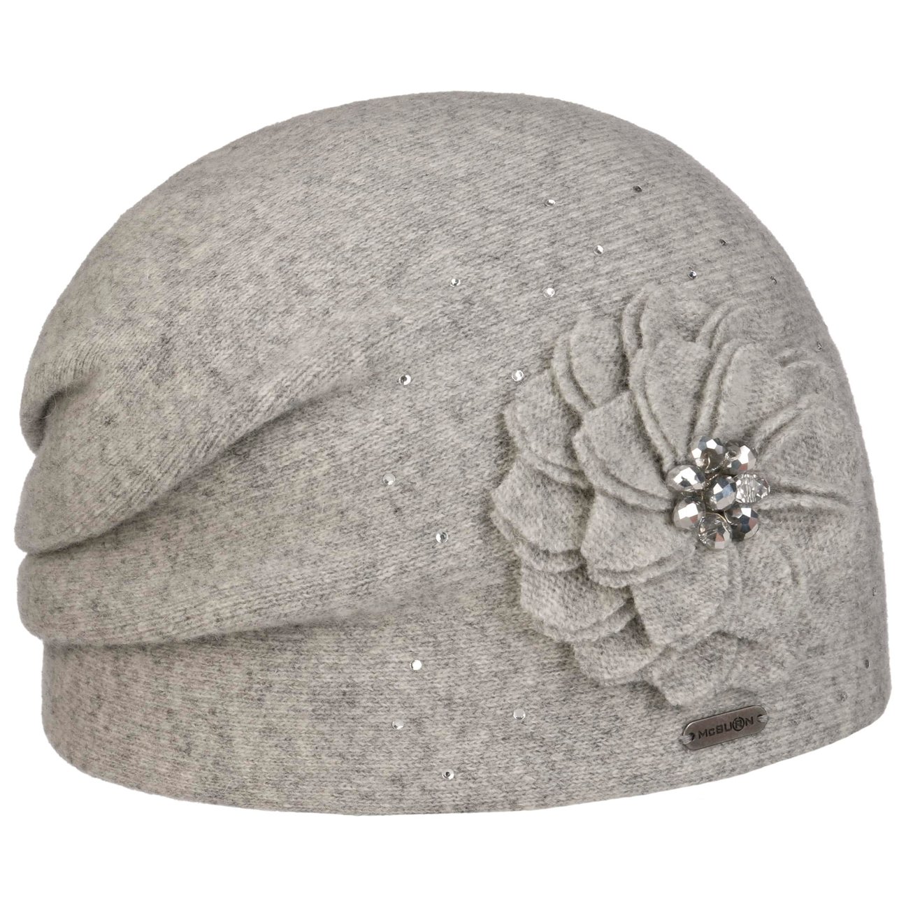Mcburn Women's Light Grey Calesa Wool Beanie Hat By