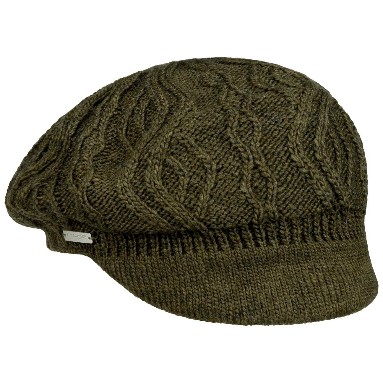 Seeberger Girls Olive Annelie Knit Newsboy Cap By