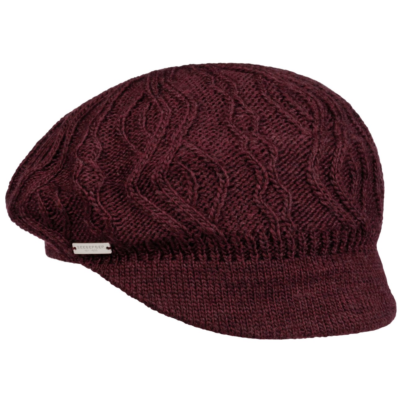 Seeberger Girls Bordeaux Annelie Knit Newsboy Cap By