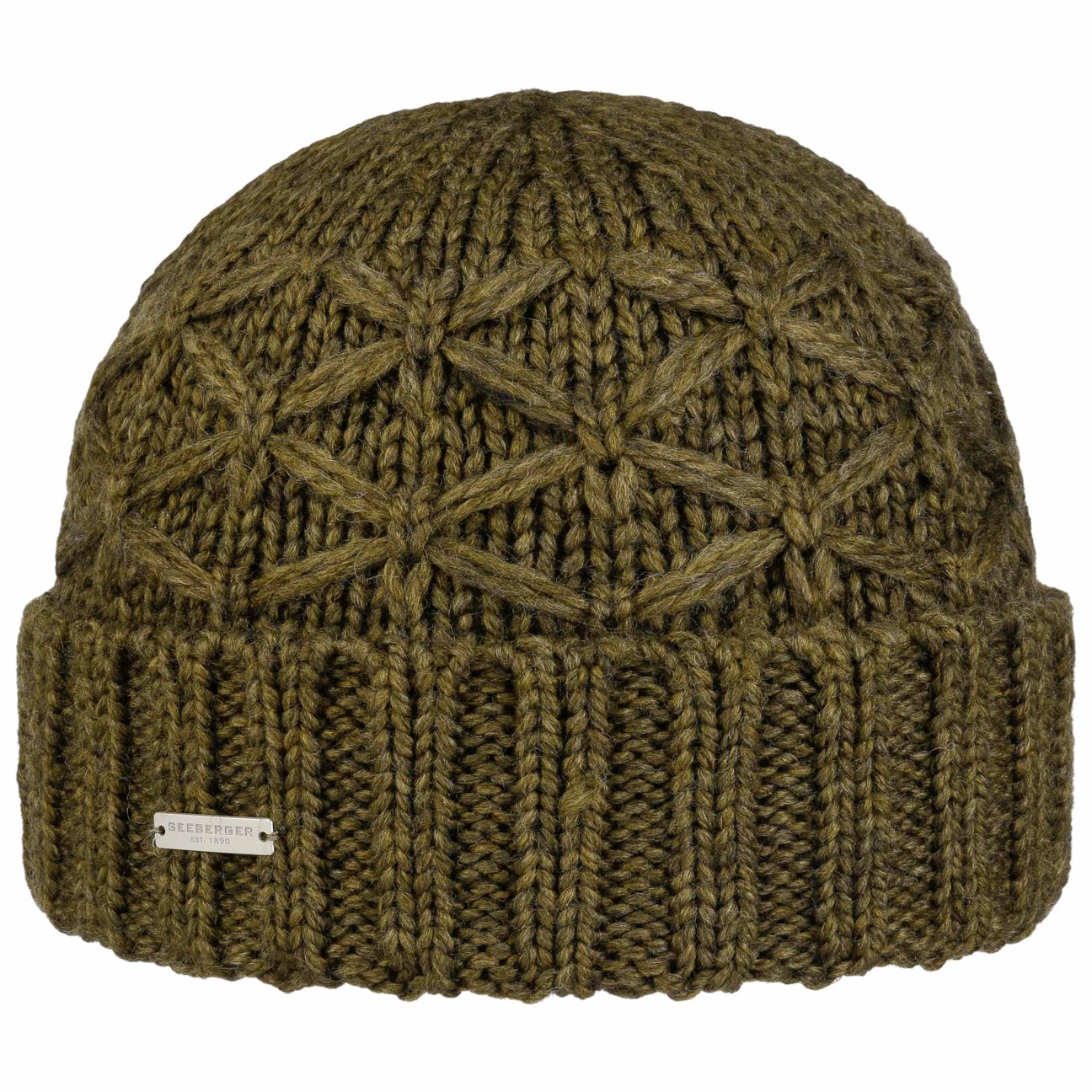 Seeberger Women's Olive Annelie Beanie Hat With Cuff By