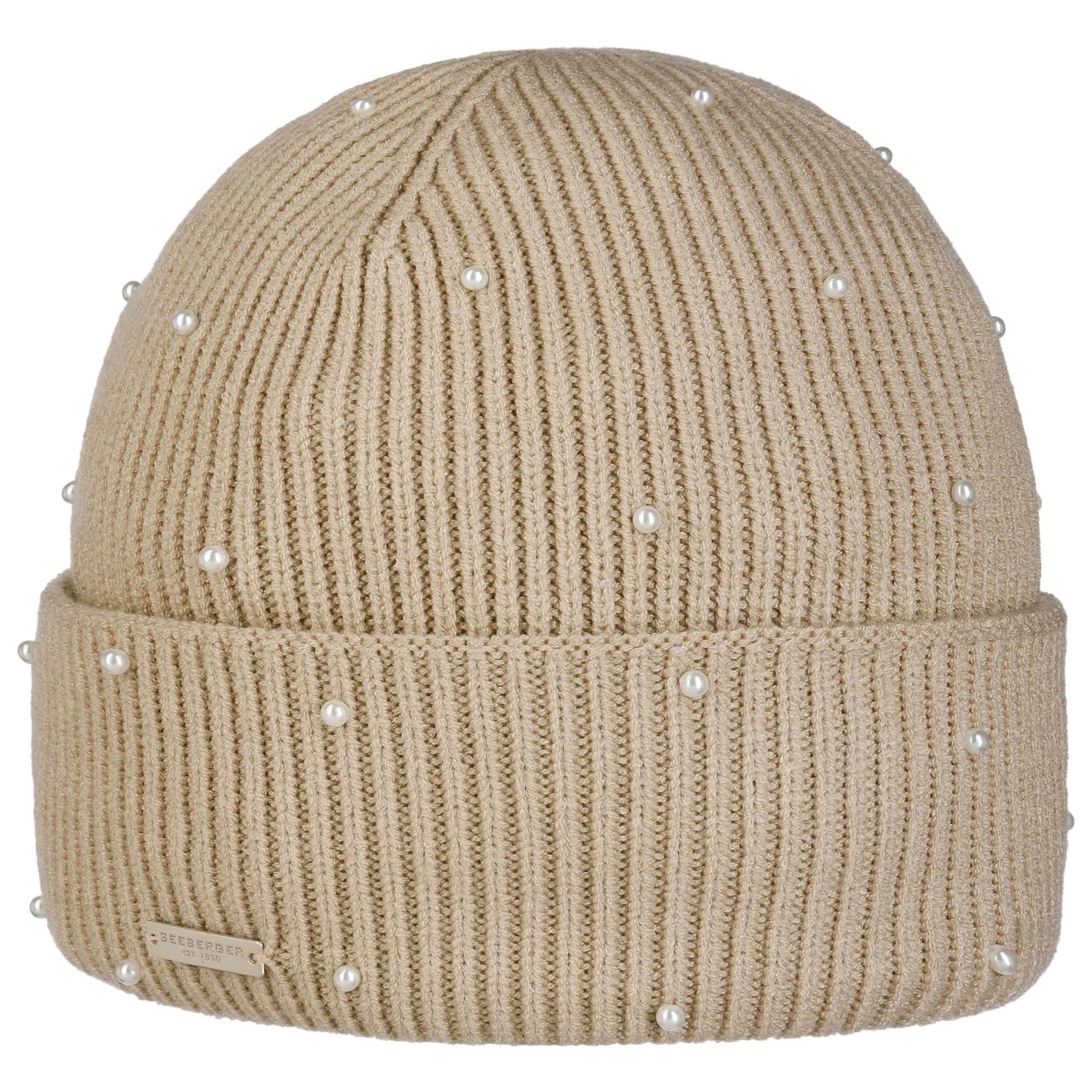 Seeberger Women's Beige Alvana Knit Beanie Hat By