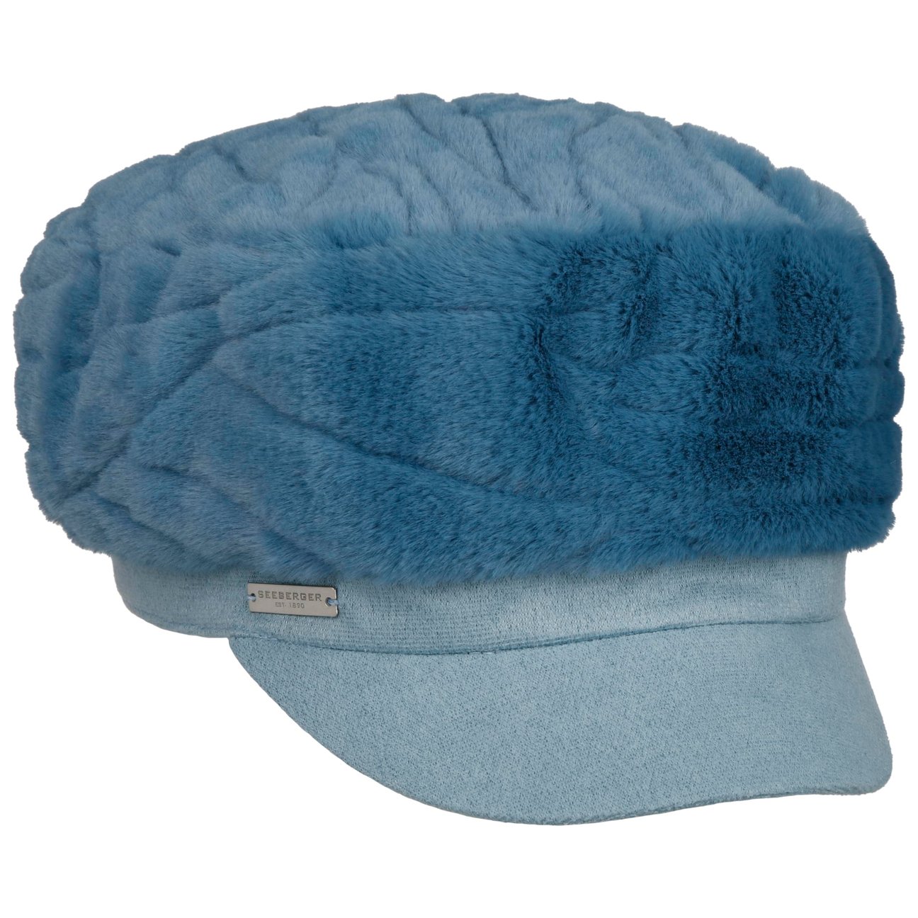 Seeberger Women's Blue Faux Fur Fisherman´S Cap By