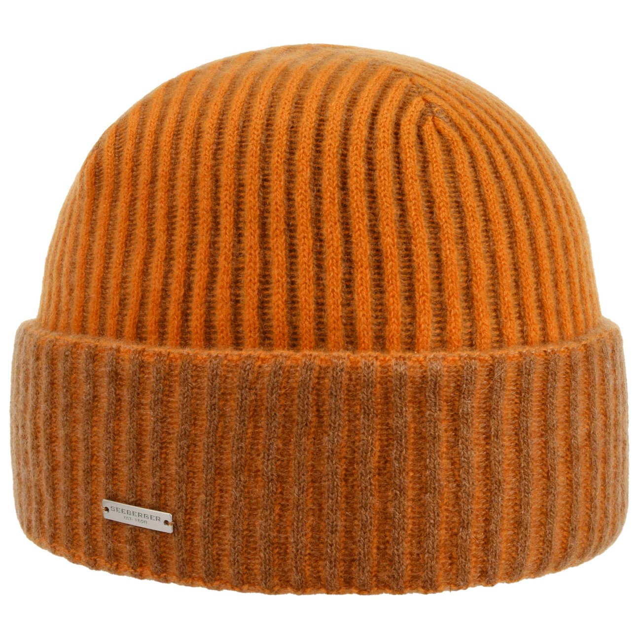 Seeberger Women's Orange Levia Cashmere Beanie Hat By