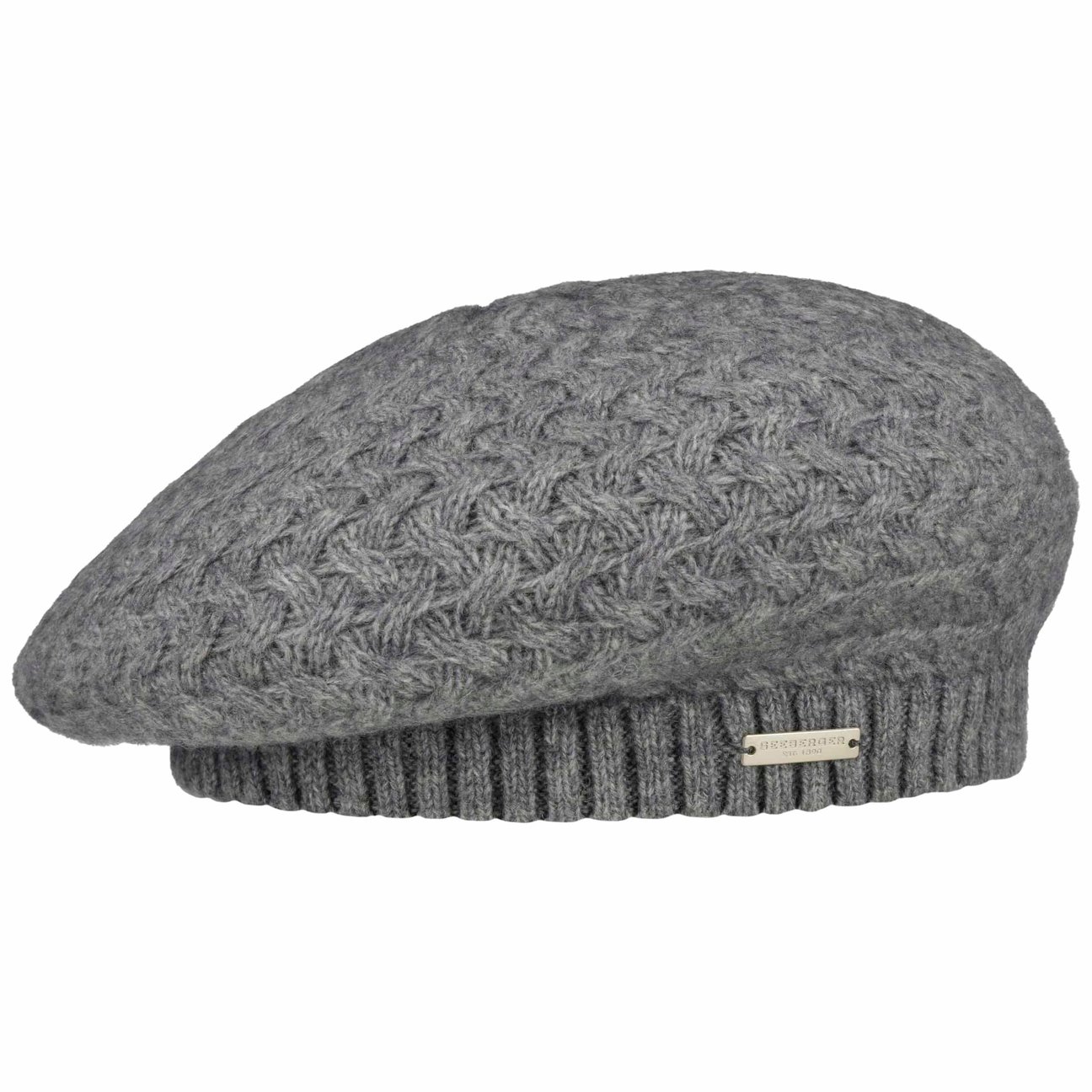 Seeberger Women's Grey Yakina Merino Knit Beret By