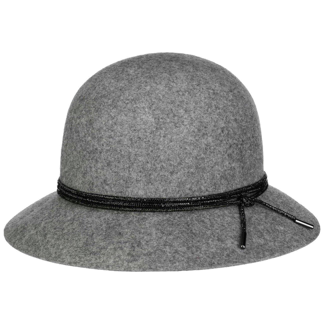 Seeberger Women's Grey Piavesca Wool Cloche Hat By