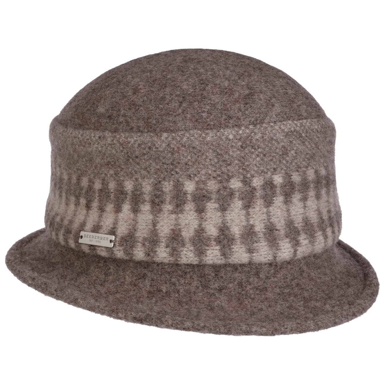 Seeberger Women's Taupe Janalena Wool Hat By