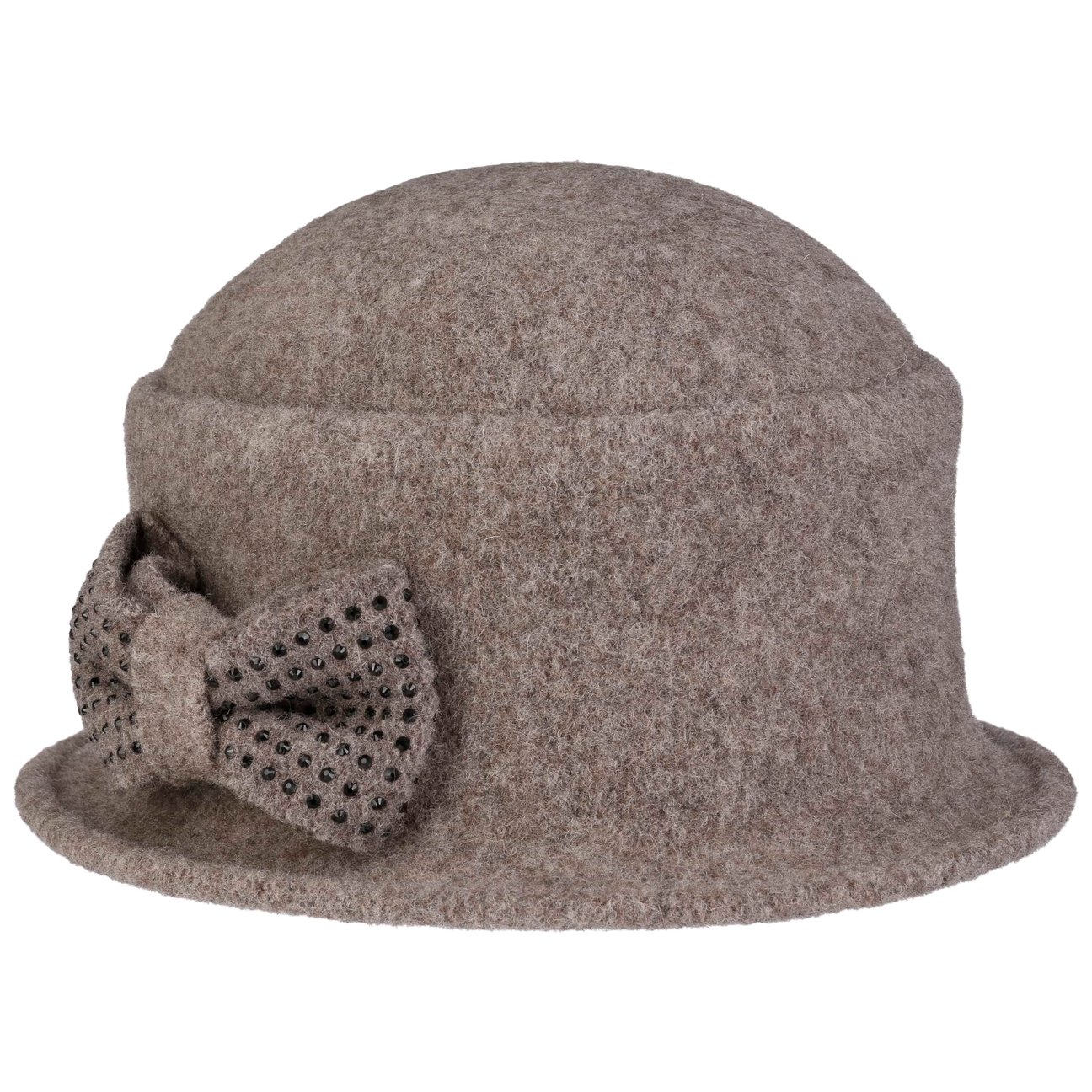 Seeberger Women's Taupe Manja Milled Wool Hat By