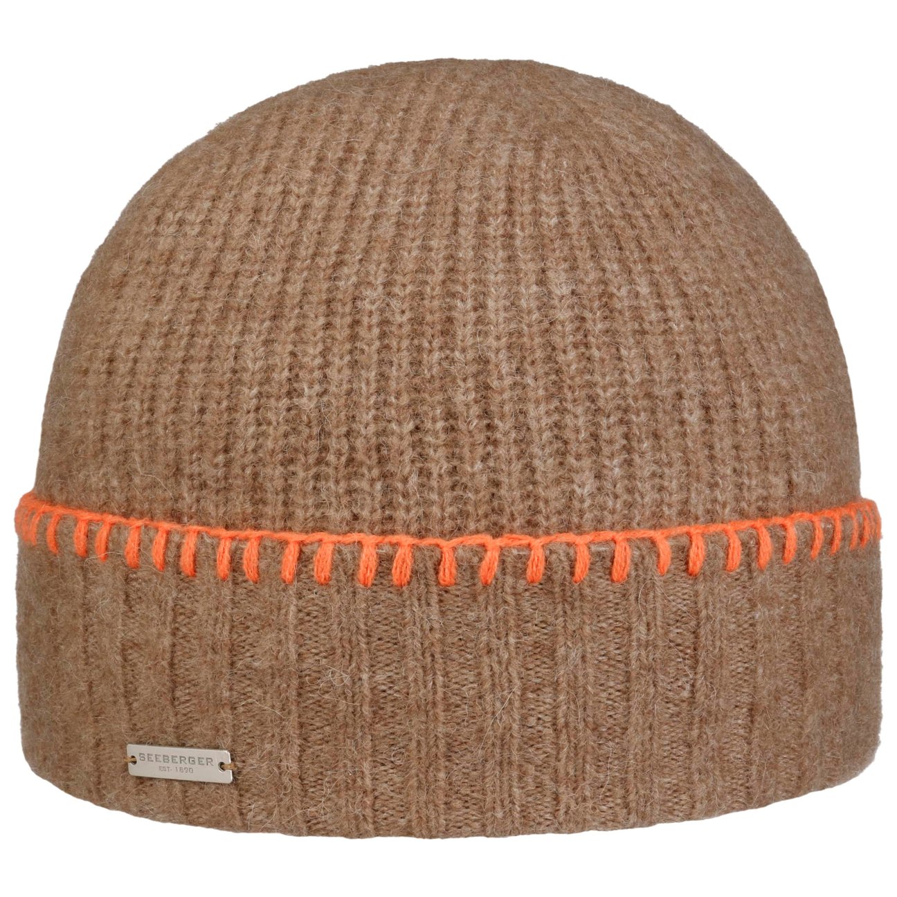 Seeberger Women's Beige Lamalea Beanie Hat With Cuff By