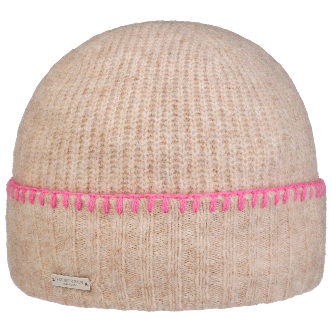 Seeberger Women's Oatmeal Lamalea Beanie Hat With Cuff By