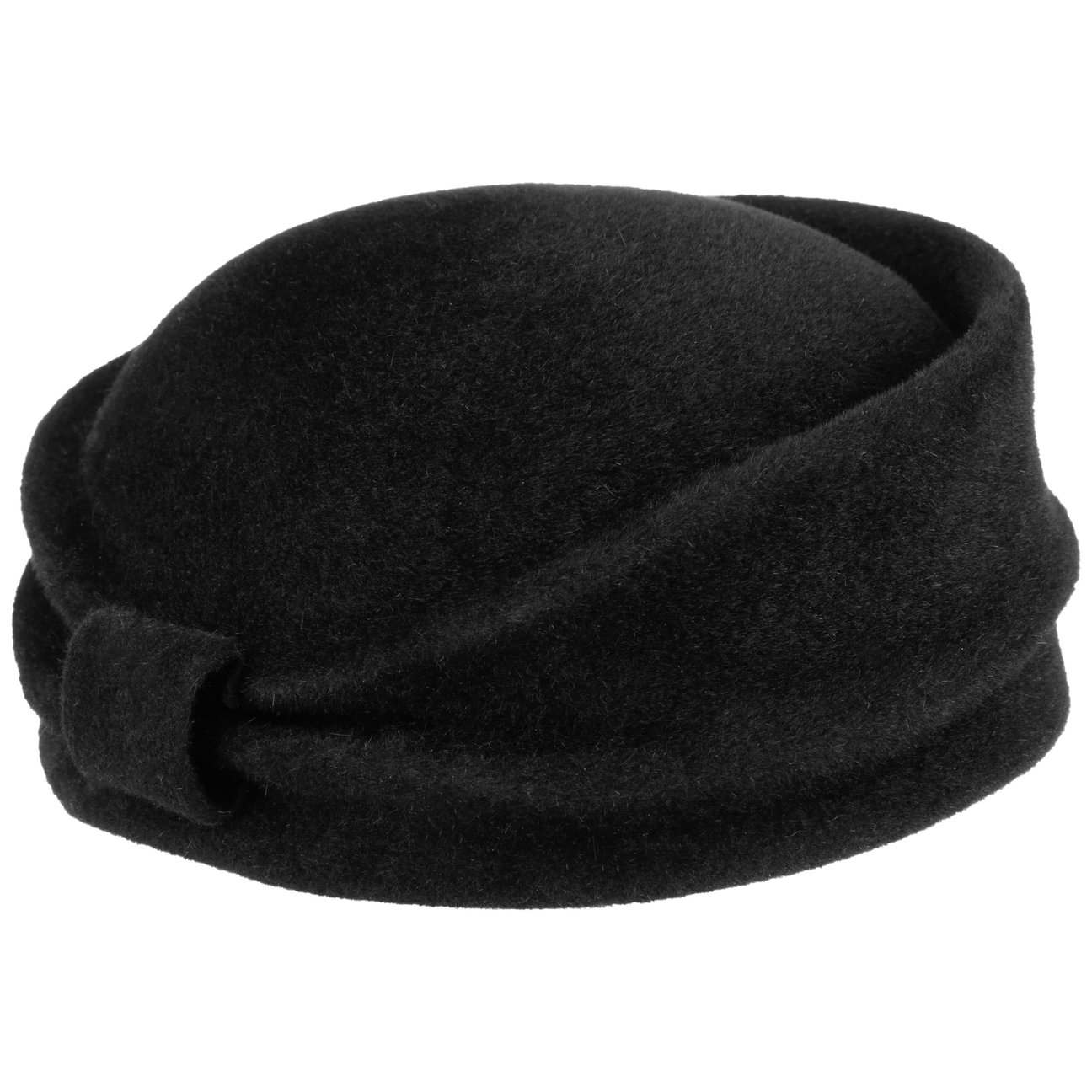 Seeberger Women's Black Uni Fur Felt Pillbox Hat By
