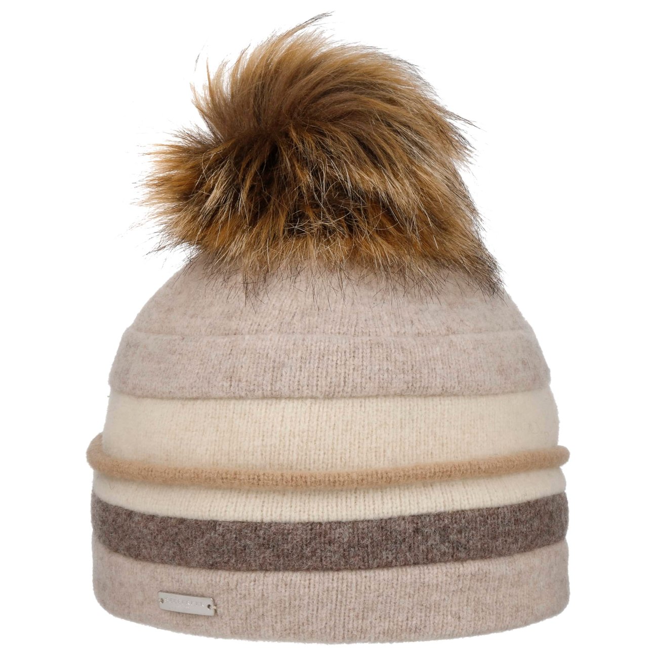 Seeberger Women's Beige Stavella Milled Wool Hat By