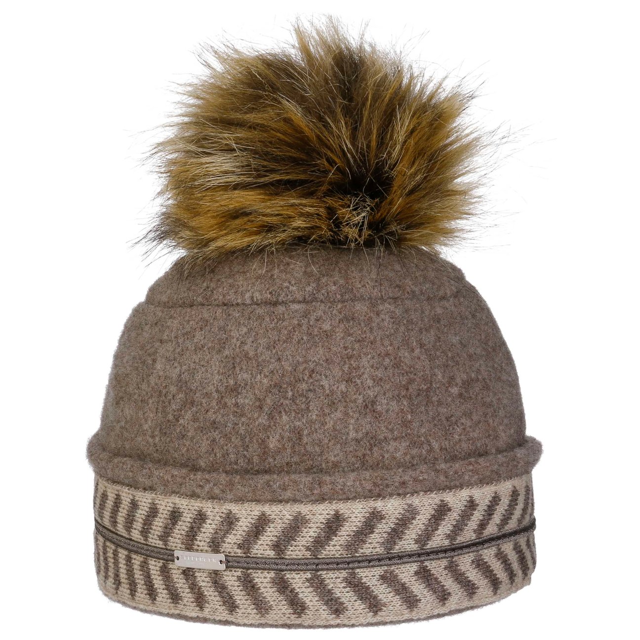 Seeberger Unisex Beige Kenama Milled Wool Hat By