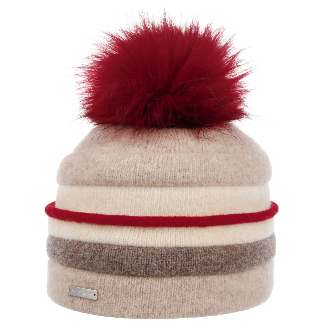 Seeberger Women's Beige Tonja Pompom Hat By