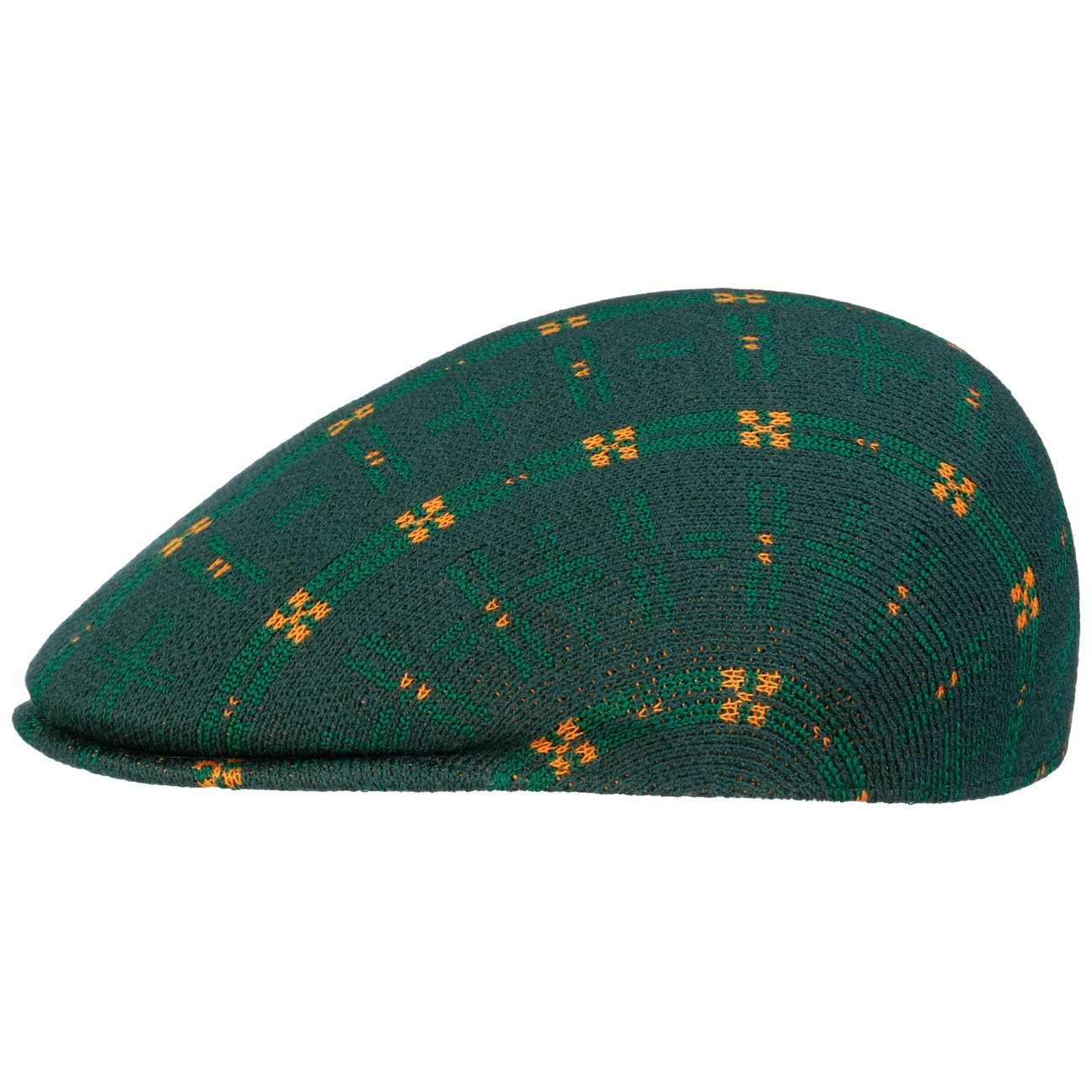 Kangol Men's Green Hyper Plaid 507 Flat Cap By