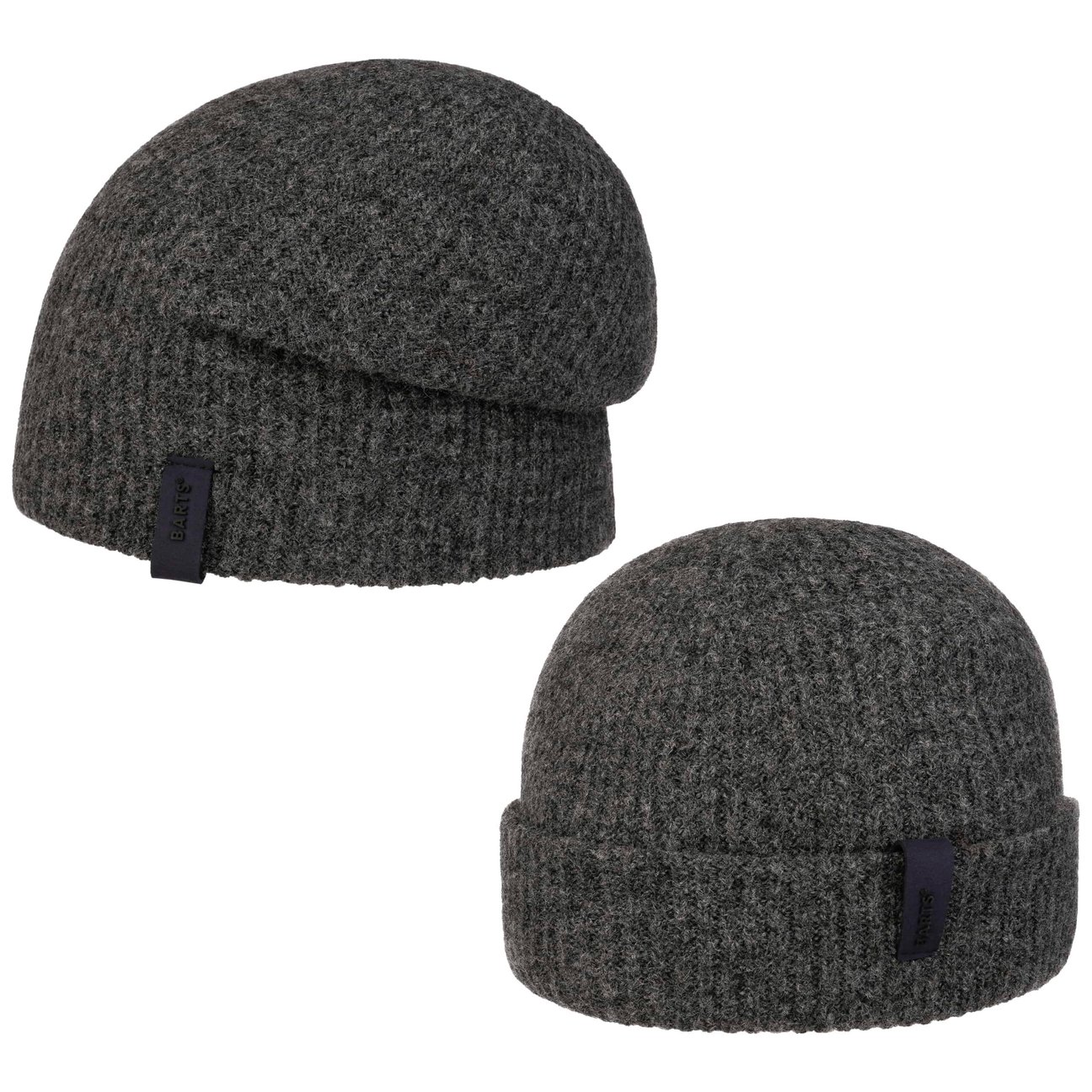 Barts Men's Anthracite Rhodoz 2-Way Beanie Hat By