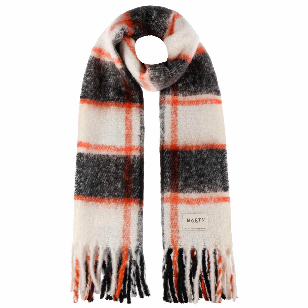 Barts Men's Black-Red Geremy Scarf By
