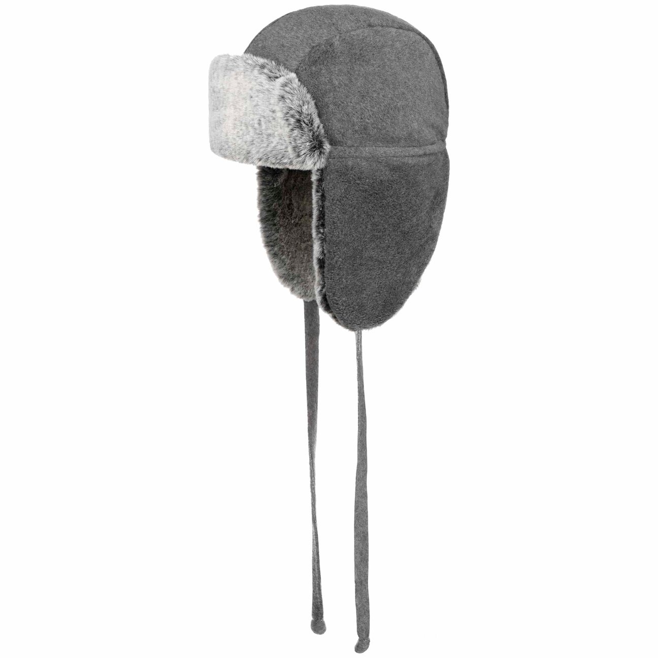 Lierys Women's Grey Fleece Teedy Fur Aviator Hat By