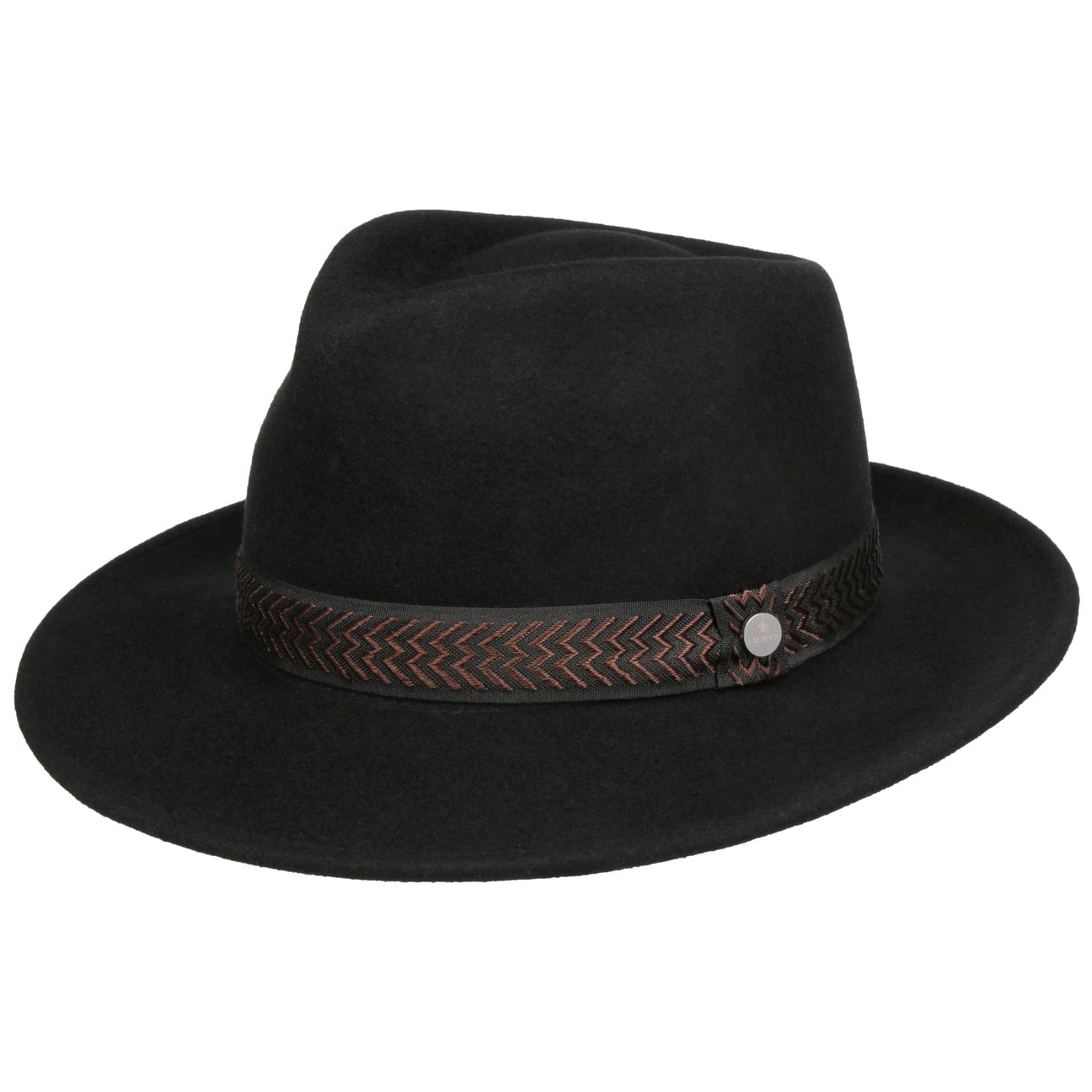 Lierys Black Monteco Bogart Wool Hat By