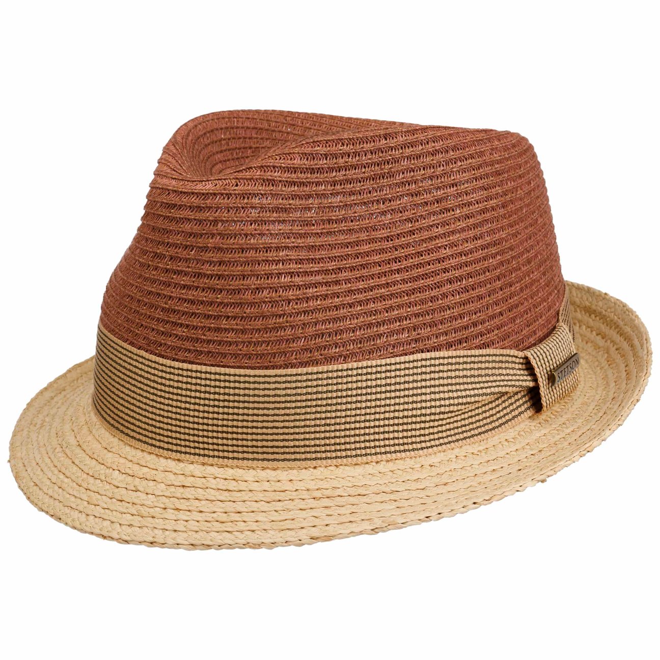 Stetson Women's Nature-Red Twotone Toyo Trilby Raffia Hat By