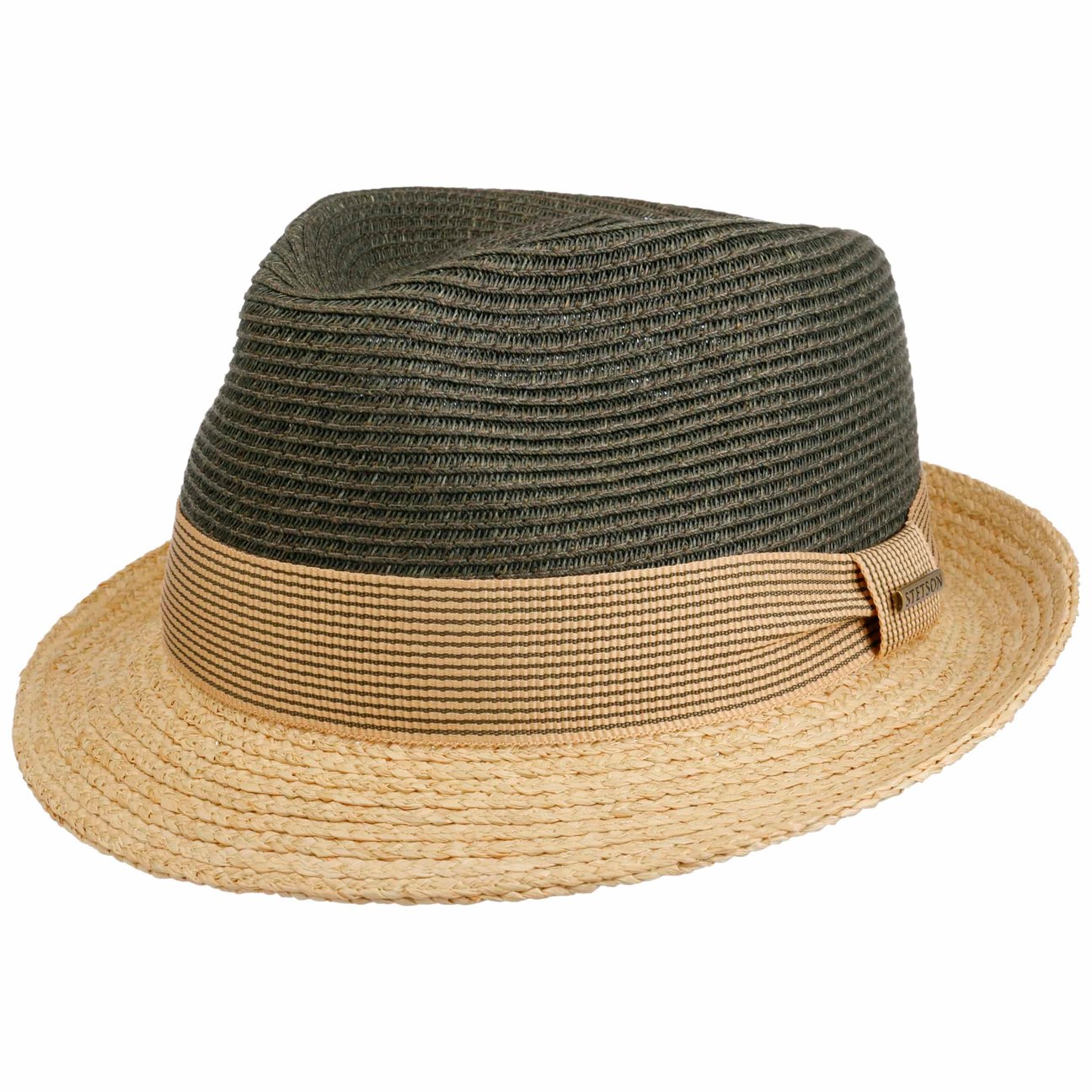 Stetson Women's Darkolive Twotone Toyo Trilby Raffia Hat By