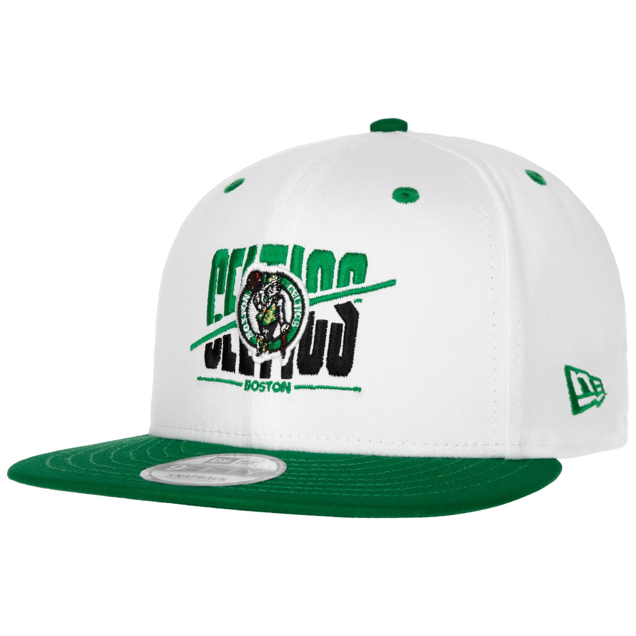 New Era Men's White-Green 9Fifty White Crown Celtics Cap By