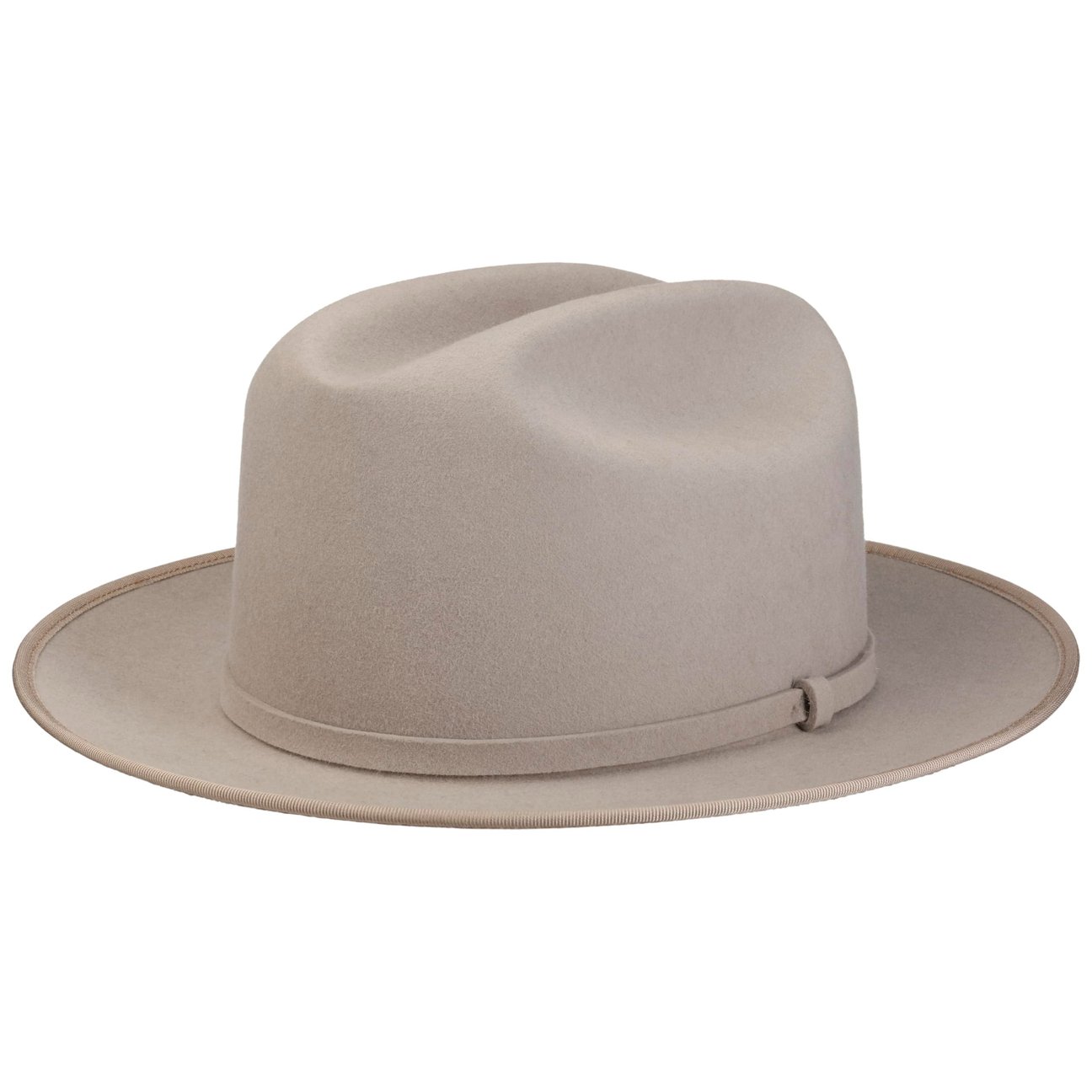 Jj Hats Light Grey Cattleman Round Western Wool Hat By